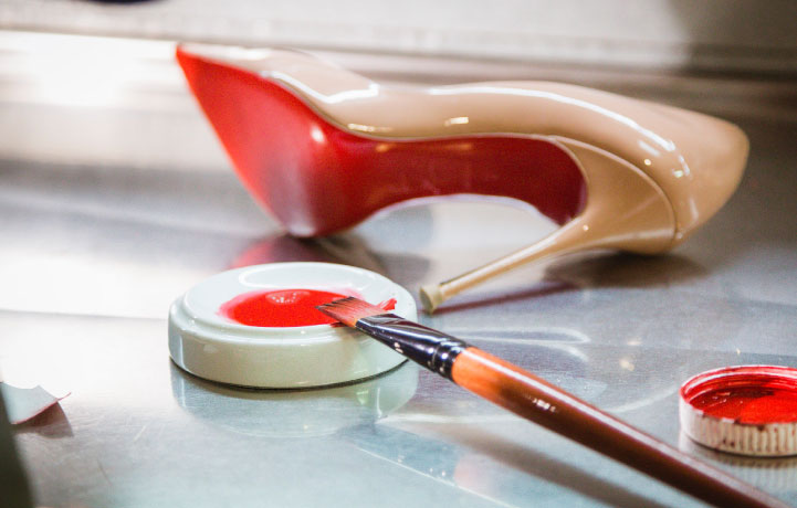 Paint To Restore Christian Louboutin Shoes Red Bottoms Red Soles Re-finish  Fix