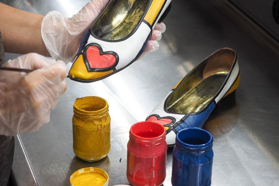 Multicoloured Shoes Dyeing