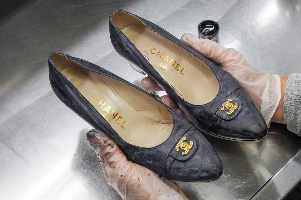 Chanel Shoes Dyeing Black